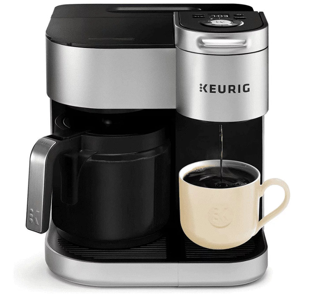 Silver Single Serve and 12-Cup Drip Coffee Maker U507