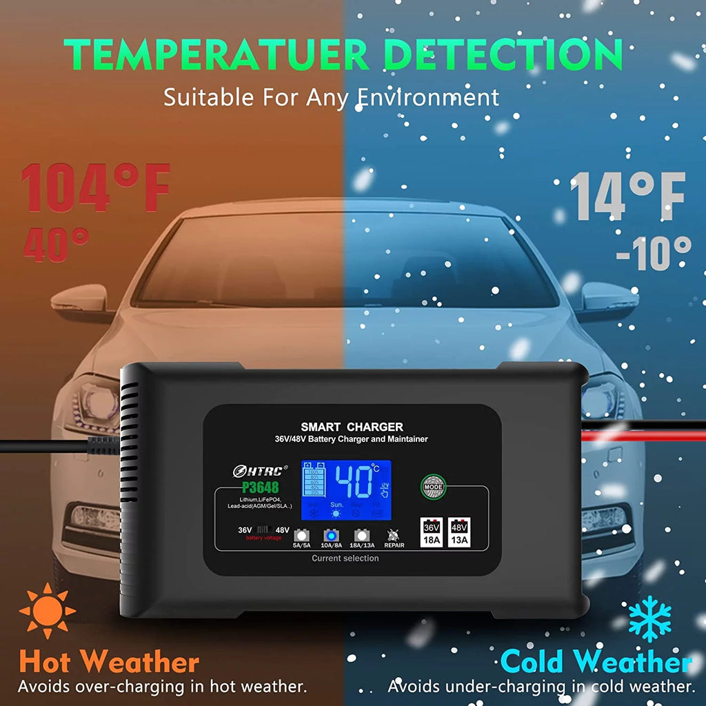 36V/48V 18-Amp Smart Golf Cart Battery Charger M82130