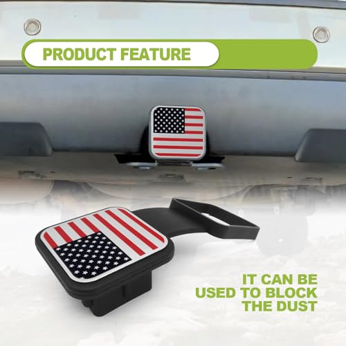 American Flag Red Trailer Hitch Dust Plug I73108