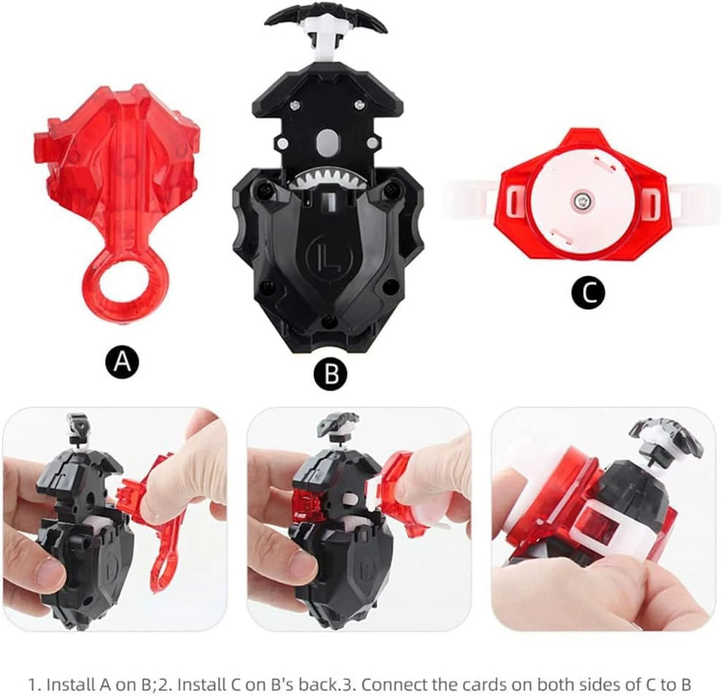 12 Pieces Bey Battling Top Blade Burst Gyro Toys with 4D Launcher Grip V1135