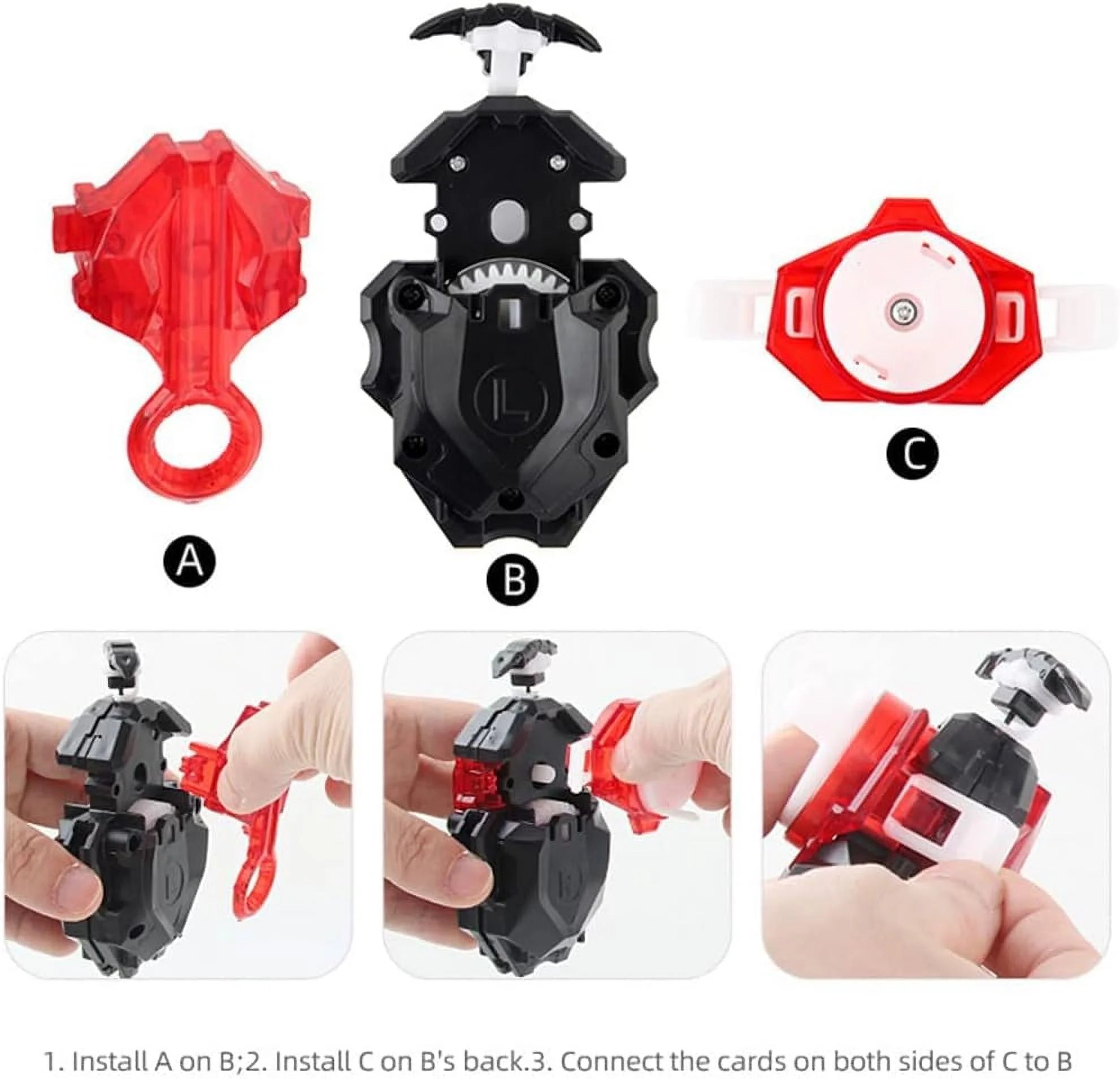12 Pieces Bey Battling Top Blade Burst Gyro Toys with 4D Launcher Grip V1135