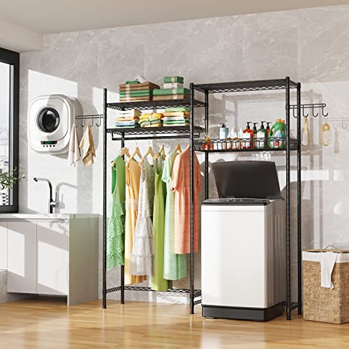 2 Tiers Adjustable Height Clothes Drying Rack J527