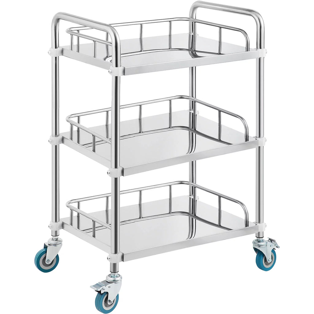 3-Layer Stainless Steel Lab Medical Equipment Cart B6245