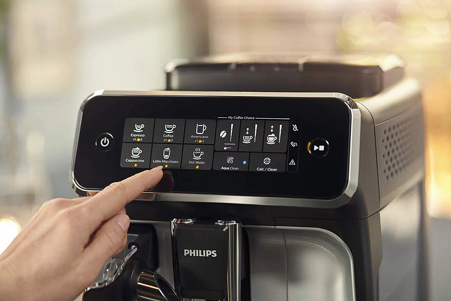 Black Fully Automatic Espresso Machine with LatteGo X6004