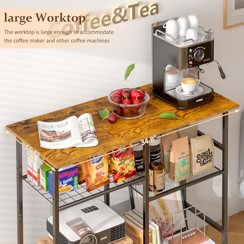 Microwave Cart with Wheels and Adjustable Shelf E687092