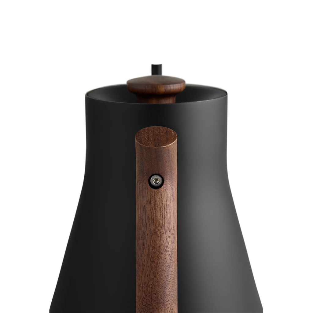 Matte Black Electric Pour Over Kettle with Walnut Handle J6363