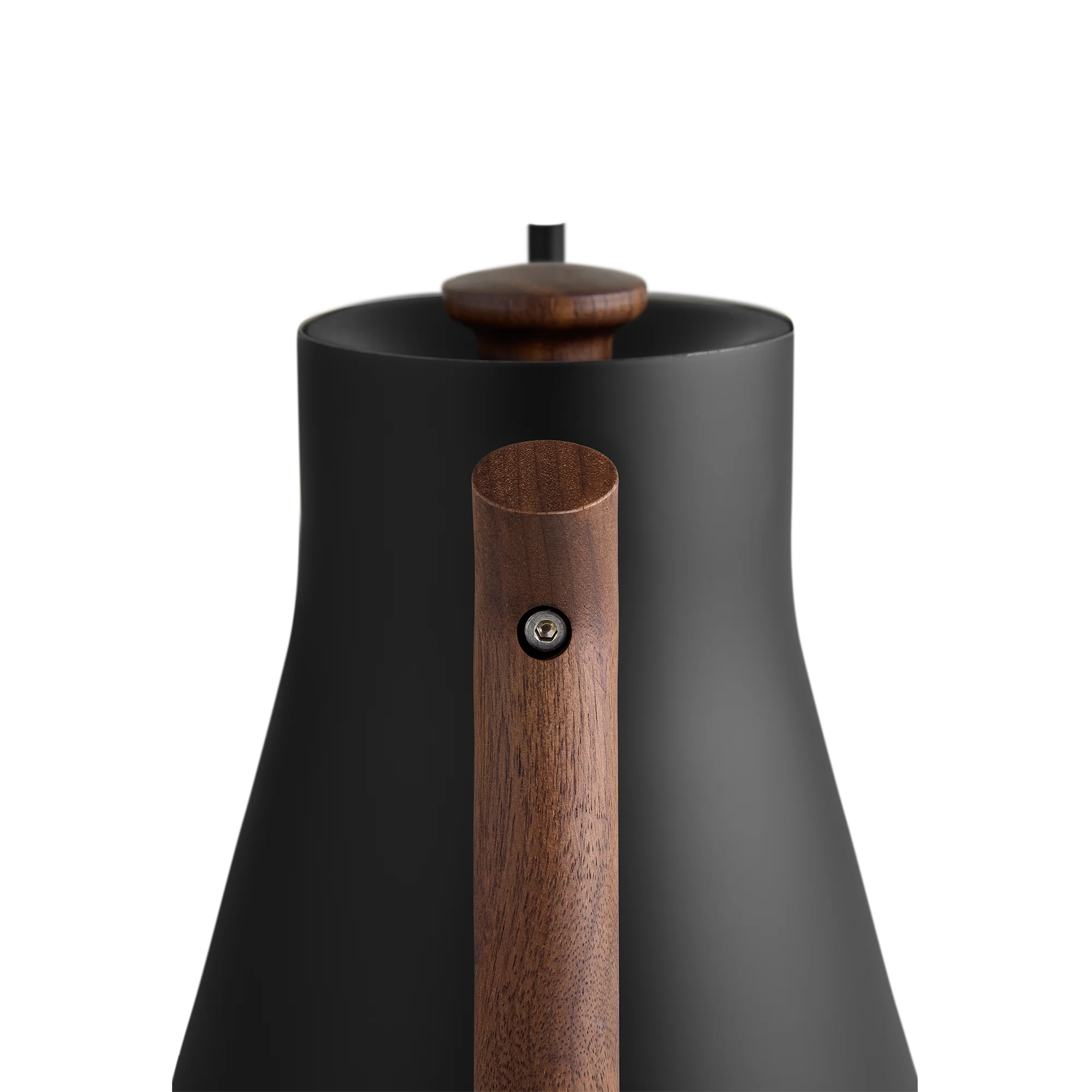 Matte Black Electric Pour Over Kettle with Walnut Handle J6363