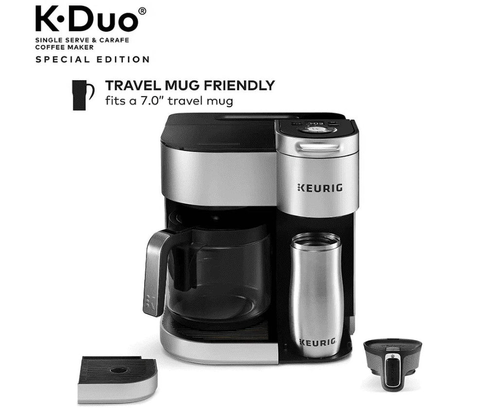 Silver Single Serve and 12-Cup Drip Coffee Maker U507