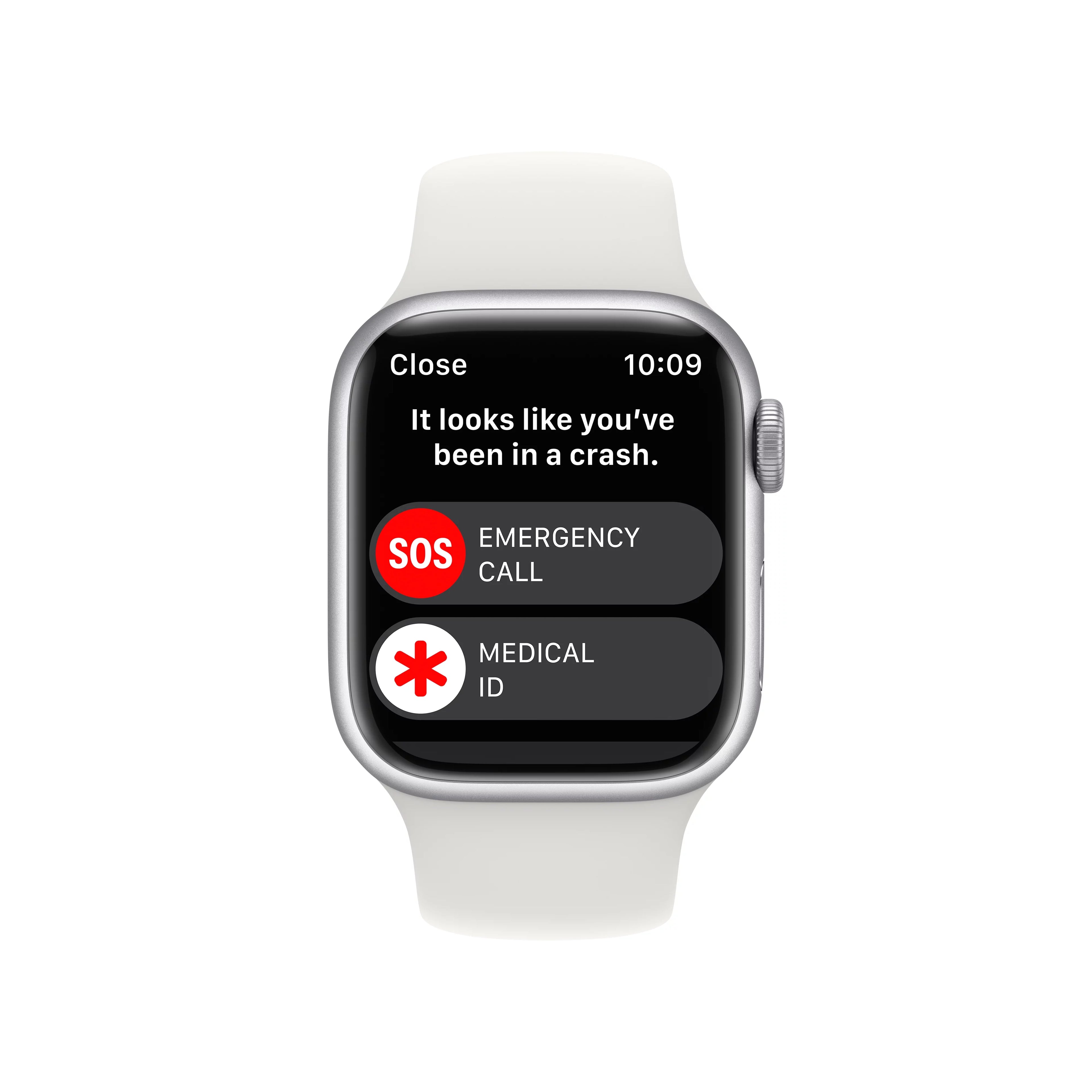 Silver Aluminum 41mm Apple Watch with White Sport Band P592