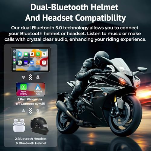 7" Waterproof Smart GPS Navigation System Screen with CarPlay and Android Auto O53513