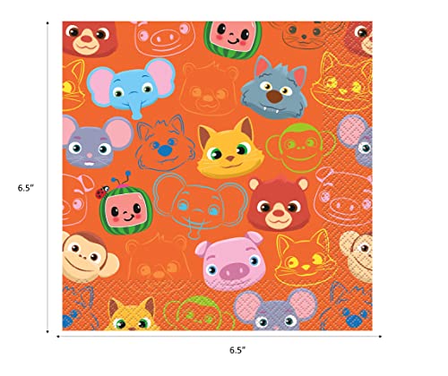 Cocomelon Birthday Party Supplies with Cake Plates and Napkins for 16 Guests J290291