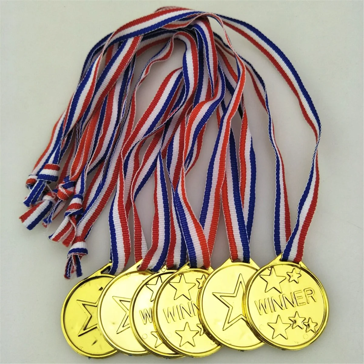 30 Pack Gold Plastic Award Medals K432508