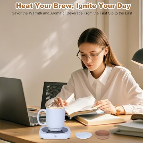 Black Electric Coffee Cup Warmer with Ceramic Mug U661230