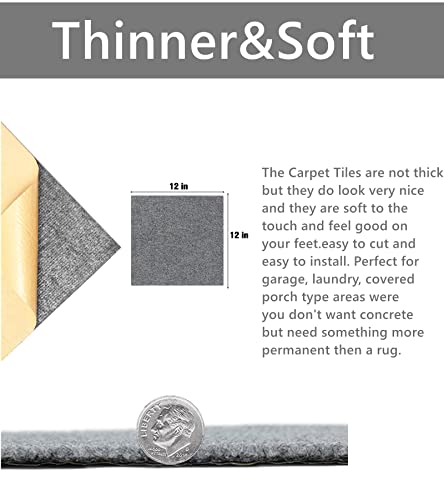 Self Adhesive Carpet Tiles 12" x 12" 12 Tiles Per Carton Y543390