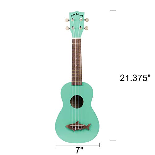 Surf Green Soprano Ukulele with Tuner and Polishing Cloth S55502