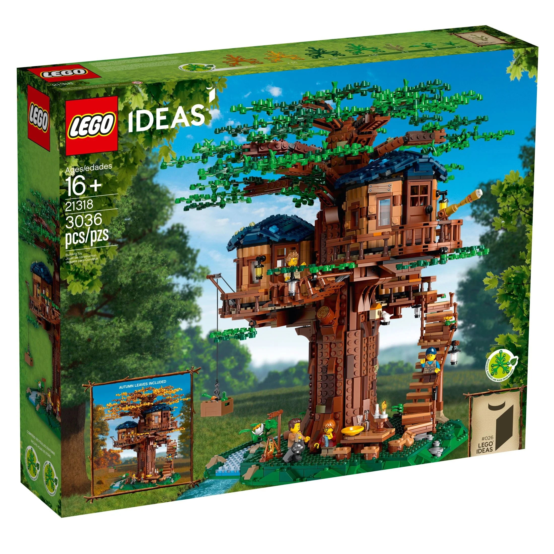 Tree House 21318 Building Set with 3 Cabins, Interchangeable Leaves, Minifigures and Bird Figure V86633