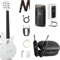 Carbon Fiber Acoustic Electric Guitar 35 Inch Starter Bundle Kit (White) X653851