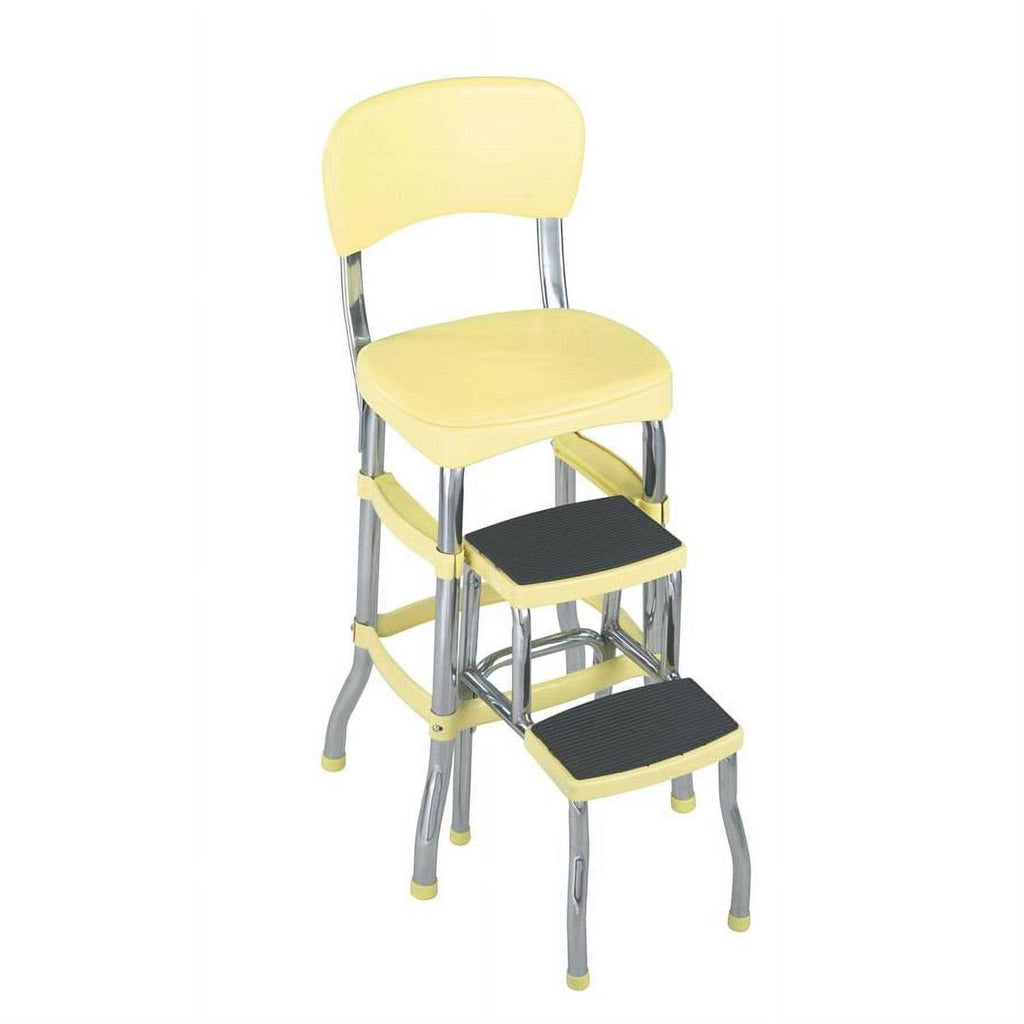 Retro Chair with Step Stool with Sliding Steps O80475