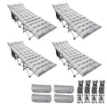2 Pack Heavy Duty Folding Camping Cot with Mattress S2206