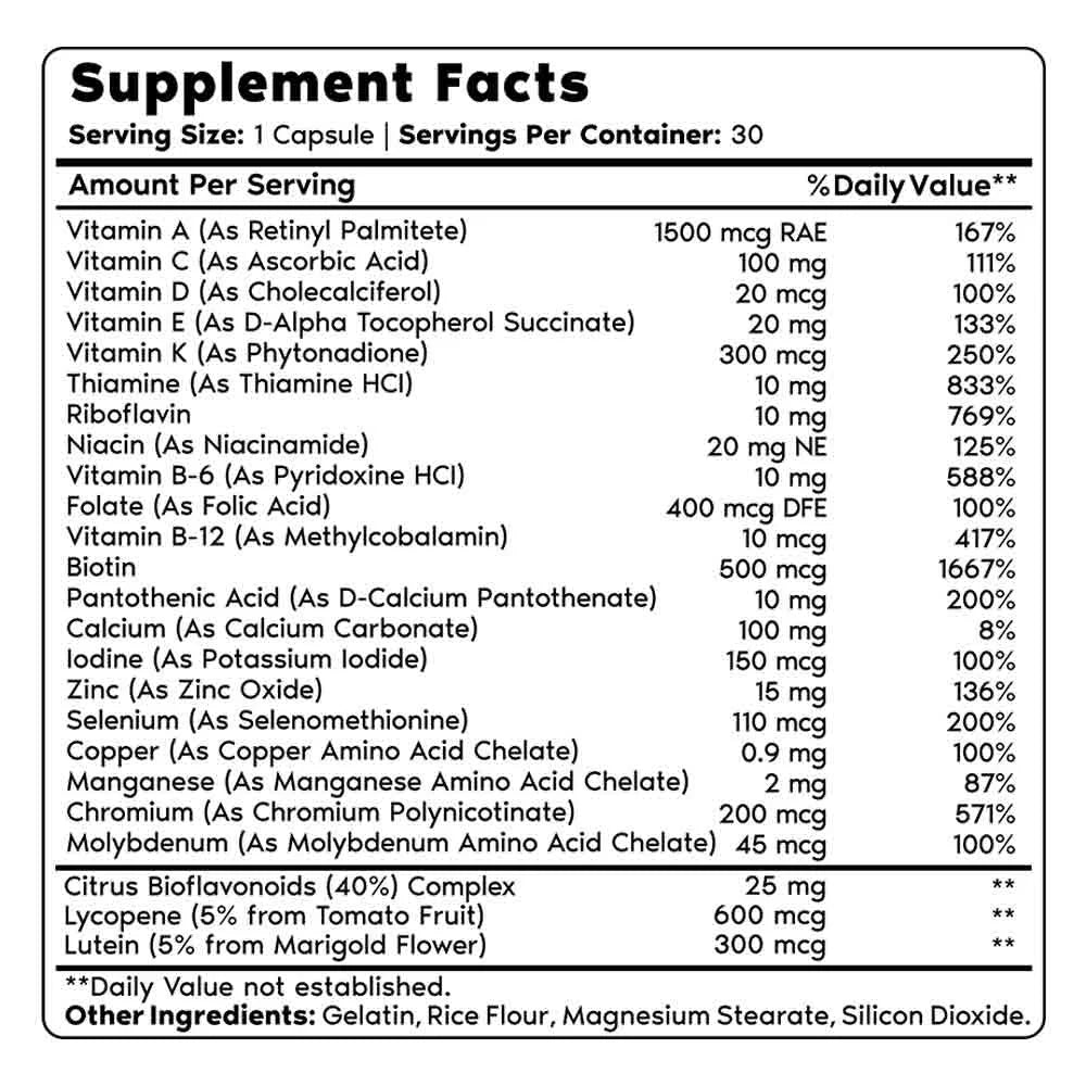 30 Capsules Multivitamin O676