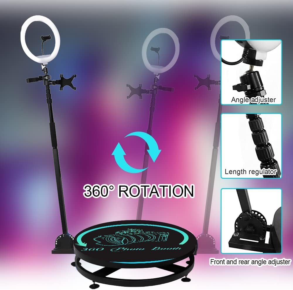 27'' 360 Photo Booth Machine with Ring Light A63328