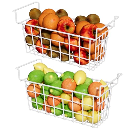 17.5 inch 2Packs Metal Wire Freezer Basket with Hanging Handles V921