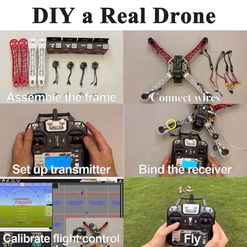 Drone Kit DIY Quadcopter Set Frame Pixhawk GPS Power Module ESC Brushless Motor Prop Battery Accessory Guild Book Video J34574