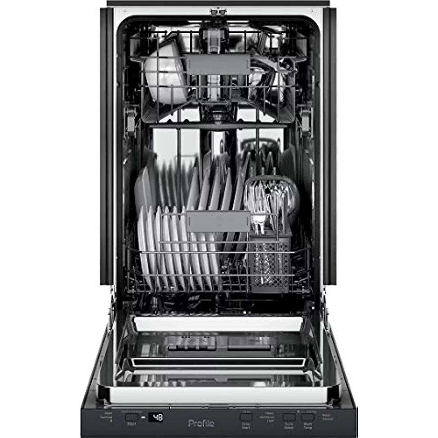 Black 18 Inch Built In Fully Integrated Dishwasher H625