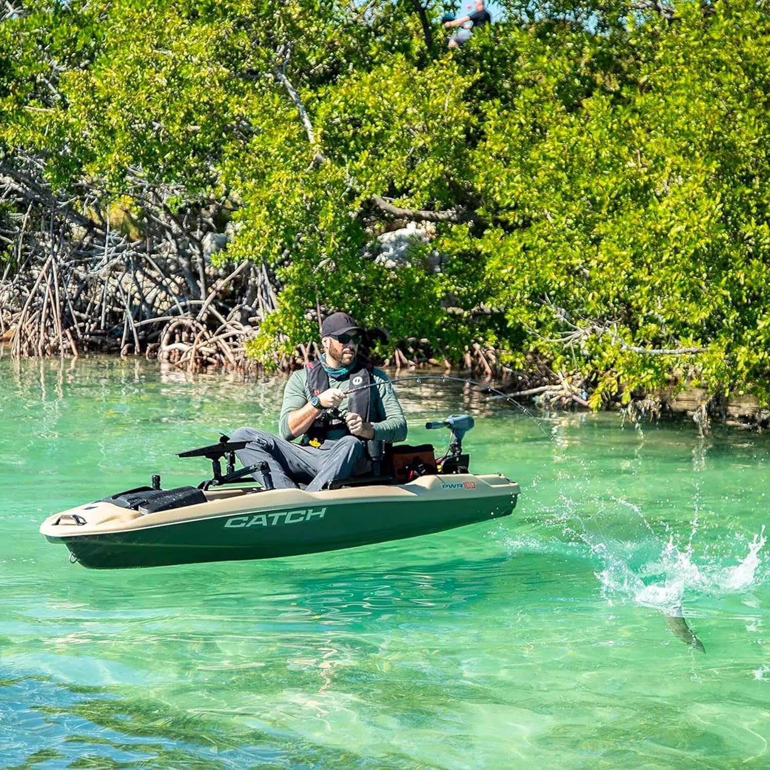 Forest Green Magnetic Grey 10 ft Sit-on-Top Fishing Kayak K736