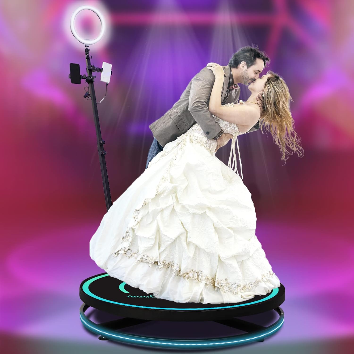 27'' 360 Photo Booth Machine with Ring Light A63328