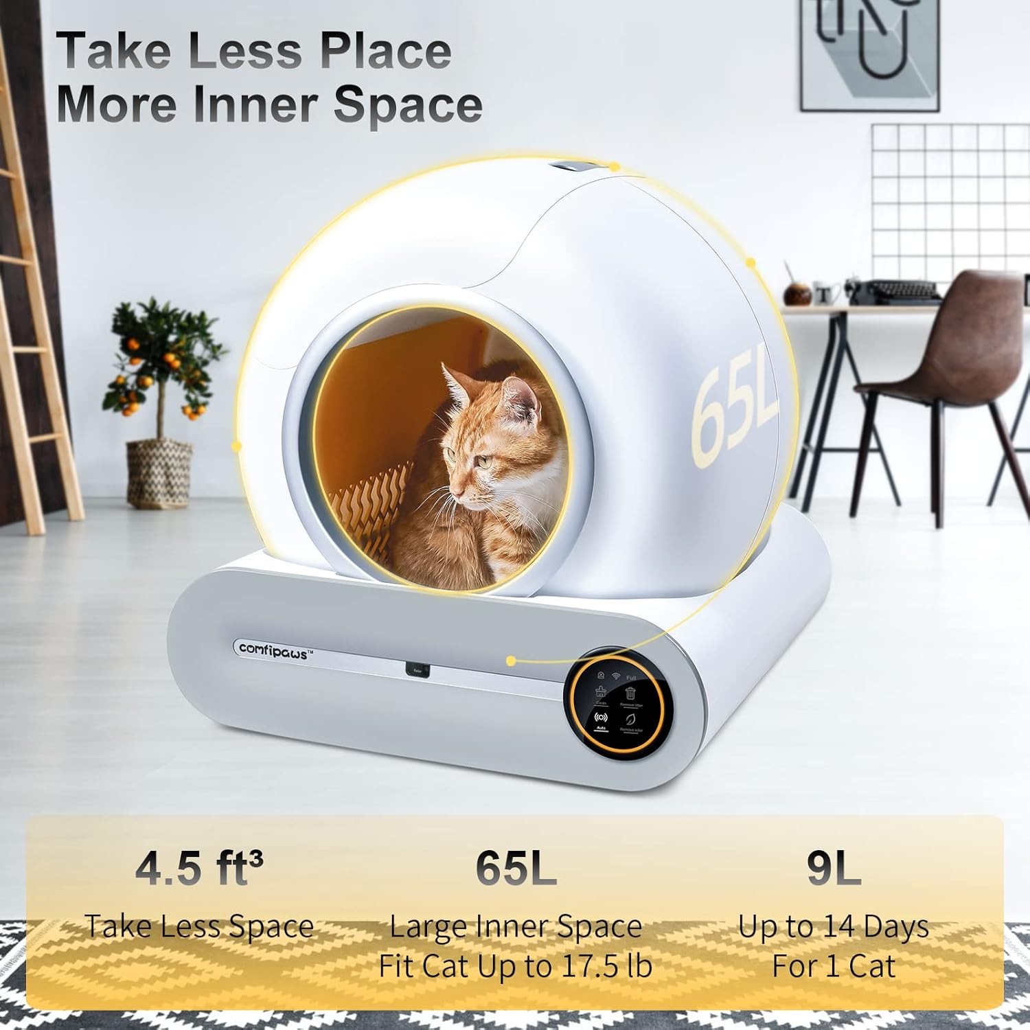 Automatic Self Cleaning Cat Litter Box with APP Control O7048