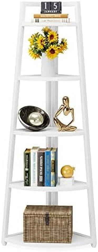 Gold 5 Tier Corner Bookshelf E455