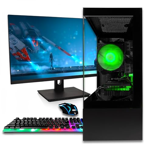 Intel i5 3.4GHz 16GB RAM 512GB NVME Gaming PC with Monitor 22in F588
