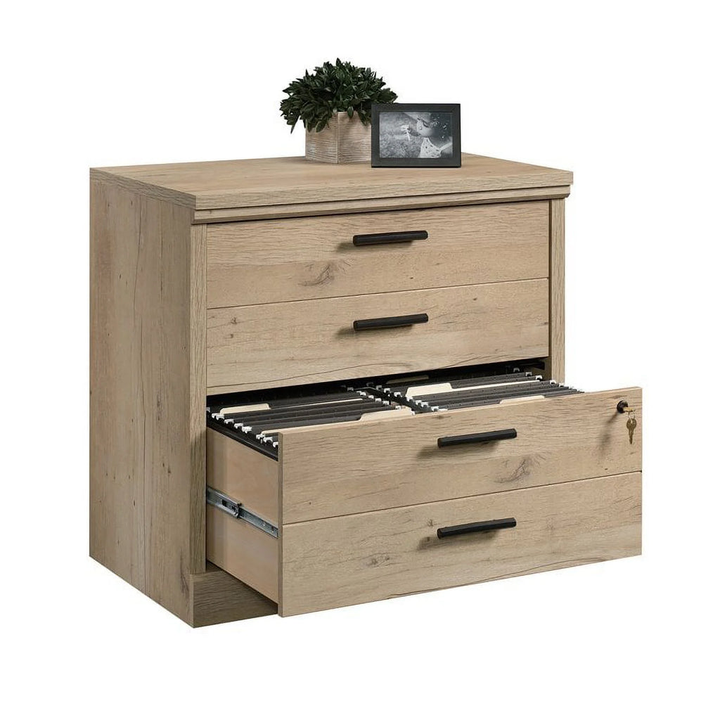 Traditional Engineered Wood Lateral File Cabinet in Prime Oak L5190