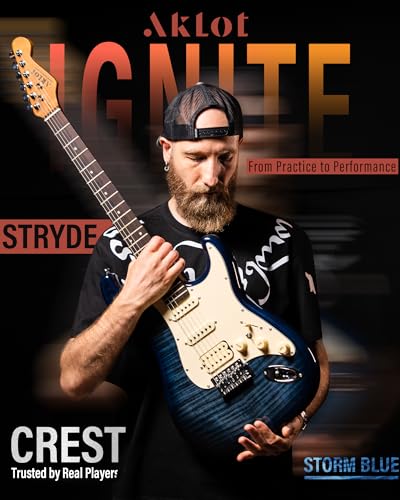 Blaze Orange Electric Guitar with Roasted Maple Neck, Flame Maple Top, HSS Ceramic Pickups, 10W Amp, Gig Bag, Strap, Picks, Lesson Book M845537