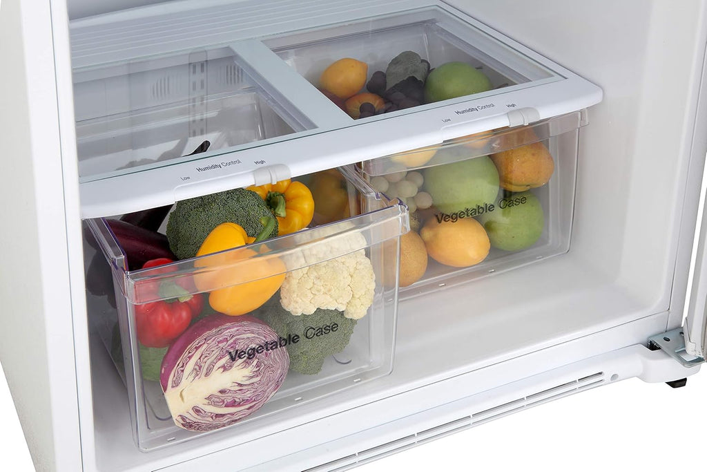 White 18 Cu.Ft Top Mount Refrigerator H852