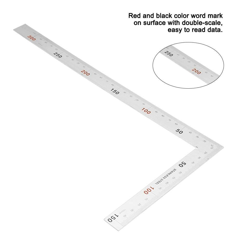L-Shaped Stainless Steel 90 Degree Right Angle Square Ruler K3354