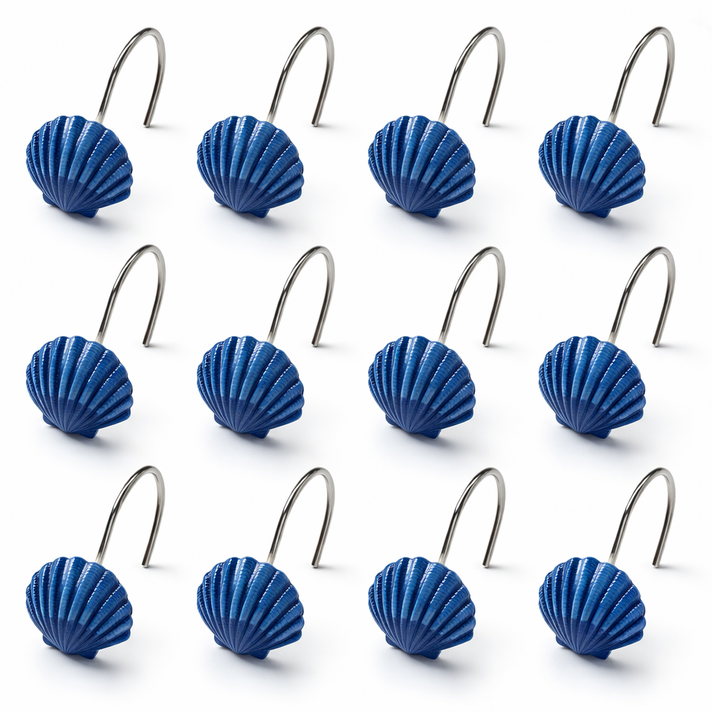 Shower Curtain and Hooks Set of 12 D352035