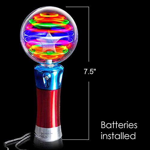7.5 Inch Light Up Magic Ball Toy Wands, Set of 2 C7772