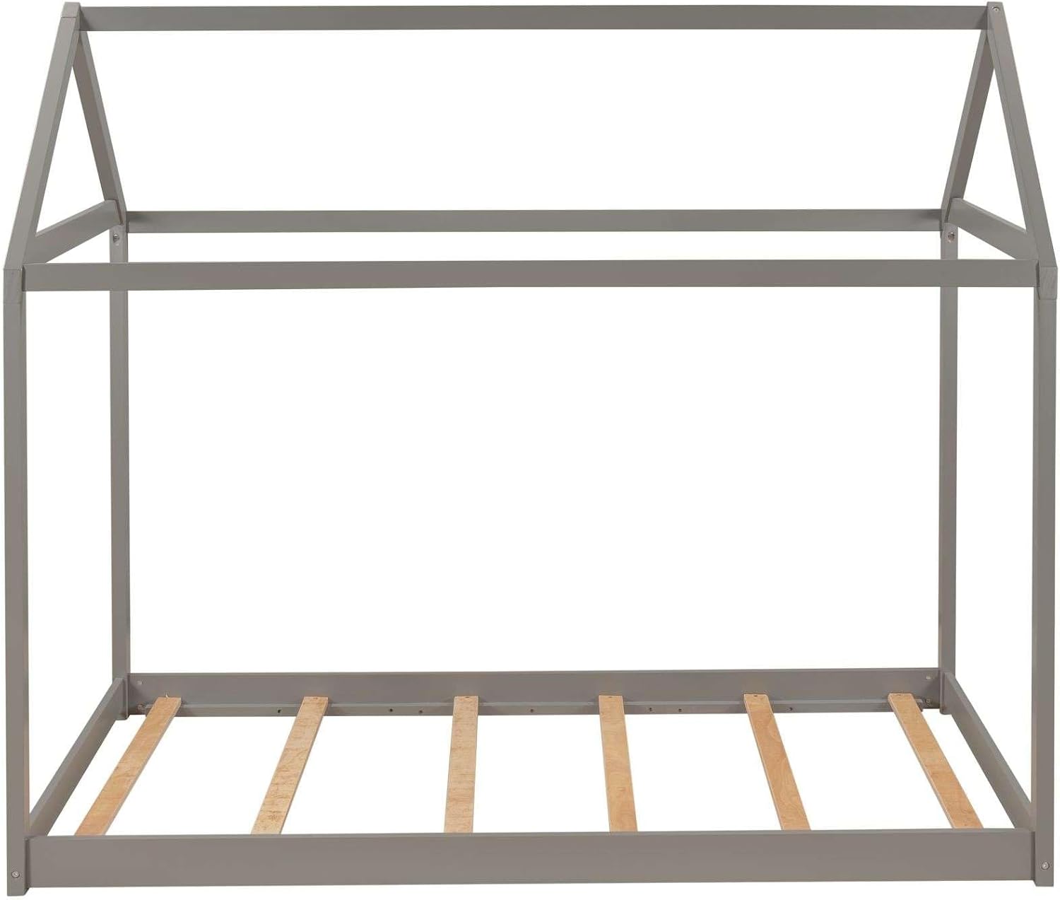 Gray Twin Size Wooden House Bed B85289