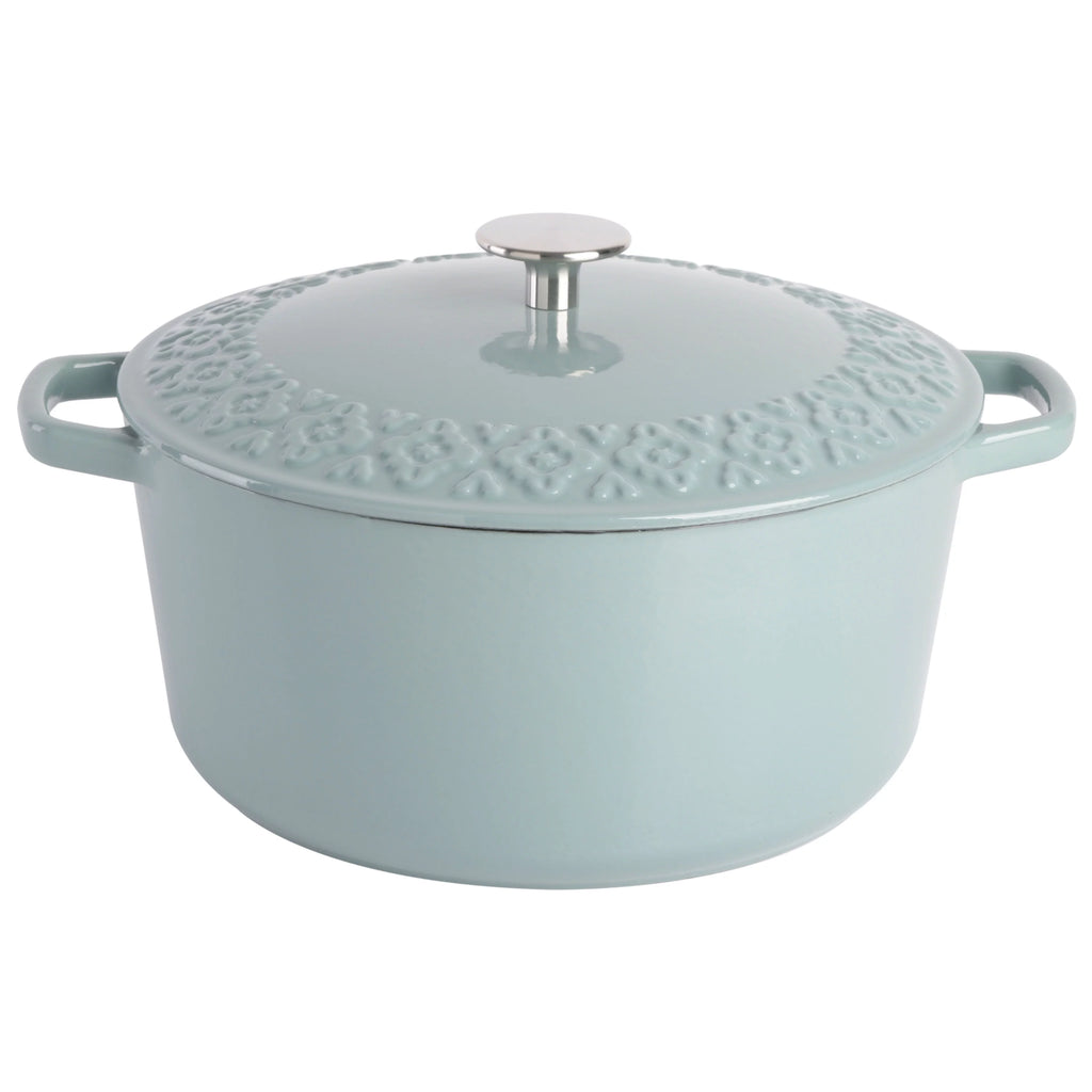 6-Quart Aqua Blue Cast Iron Dutch Oven J54930