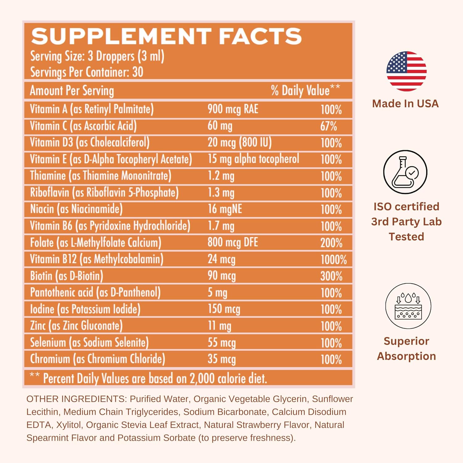 3 FL Oz Liquid Multivitamin Drops H32901
