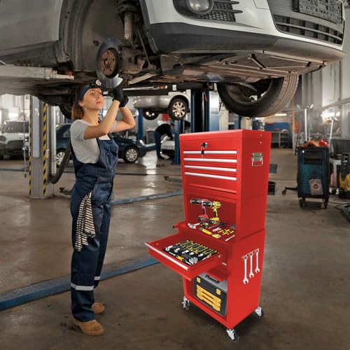 Blue 6 Drawer Rolling Tool Chest with Wheels D669716