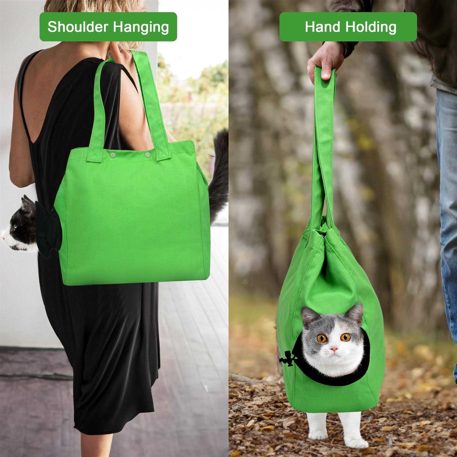 Green L Soft Cat Carrier Sling Bag B882466