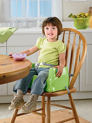 Green Adjustable Toddler Booster Seat with Dishwasher Safe Tray E5930