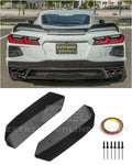 Painted Carbon Flash Metallic ABS Plastic Rear Trunk Lid Wing Spoiler Add-On Wickers Pair C6584