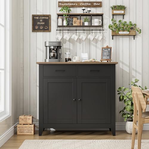 Grey Kitchen Storage Cabinet with 2 Drawers and 2 Doors G637
