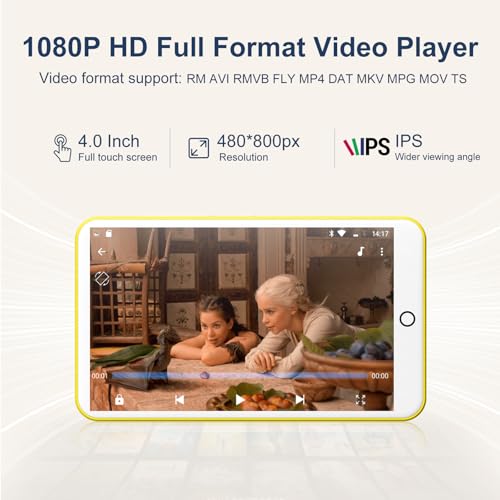 4.0" IPS Touch Screen Android MP3 Player with Bluetooth and WiFi K253341