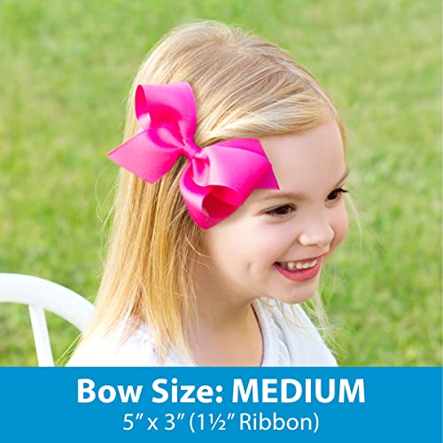 Classic Velvet Hair Bow on No-Slip Hair Clip, Satin Lining, Mini, Cardinal X30171