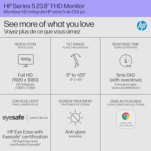 24 inch FHD IPS Monitor, 1920 x 1080, 99% sRGB, 1500:1 contrast ratio, 300 nits F1535